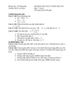 Đề thi môn toán 8