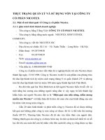 THỰC TRẠNG QUẢN LÝ VÀ SỬ DỤNG VỐN TẠI CÔNG TY CỔ PHẦN NICOTEX