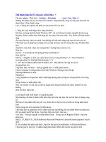 Thủ thuật tăng tốc PC yêu quí