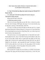 THỰC TRẠNG HOẠT ĐỘNG TÍN DỤNG VÀ RỦI RO TRONG HĐTD