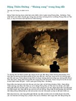 HOÀNG CUNG TRONG LÒNG ĐẤT (PHONG NHA)