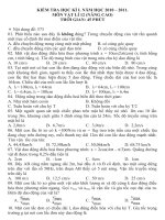 ĐỀ THI HỌC KÌ I 12 NÂNG CAO 10 - 11