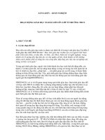 Sang kiến kinh nghiệm về Hoạt động ngoài giờ lên lớp