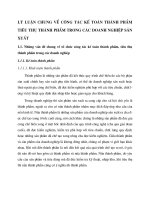 Lý luận chung về công tác kế toán thành phẩm tiêu thụ thành phẩm trong các doanh nghiệp sản xuất