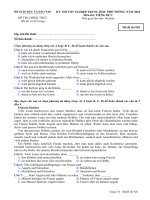 Đề thi chính thức kỳ thi tốt nghiệp THPT 2010 môn tiếng Đức (Mã đề thi 928)