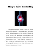Phòng và điều trị thoái hóa khớp