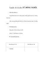 Luyện từ và câu - TỪ ĐỒNG NGHĨA