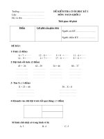 Đề kiểm tra Học kì I_Toán lớp 2_2