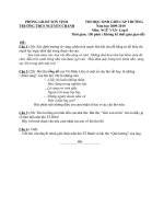 Đề thi HSG- Ngữ văn 7