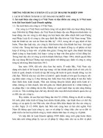 NHỮNG NỘI DUNG CƠ BẢN CỦA LUẬT DOANH NGHIỆP 1999