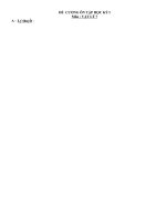 đề cương ôn tập HKI VL 7