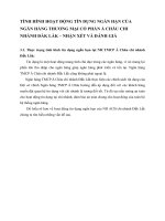 TÌNH HÌNH HOẠT ĐỘNG TÍN DỤNG NGẮN HẠN CỦA NGÂN HÀNG THƯƠNG MẠI CỔ PHẦN Á CHÂU CHI NHÁNH ĐẮK LẮK