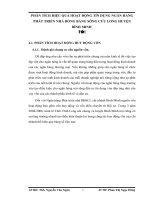 PHÂN TÍCH HIỆU QUẢ HOẠT ĐỘNG TÍN DỤNG NGÂN HÀNG PHÁT TRIỂN NHÀ ĐỒNG BẰNG SÔNG CỬU LONG HUYỆN BÌNH MINH