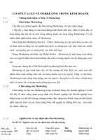 CƠ SỞ LÝ LUẬN VỀ MARKETING TRONG KINH DOANH