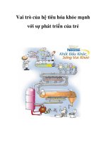 Vai trò của hệ tiêu hóa khỏe mạnh với sự phát triển của trẻ