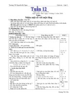 Giáo án tuần 12 lớp 4 có soạn HSKT