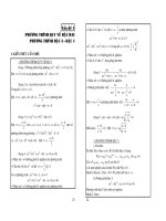 Phương trình quy về bậc 2 bậc 3 bậc 4 - Phạm Thành Luân