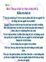 Tồn tại xã hội và ý thức xã hội - tiết 14