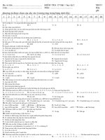 Đề kiểm tra trắc nghiệm mã 01