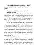 ỔN ĐỊNH VÀ MỞ RỘNG THỊ TRƯỜNG LÀ NHÂN TỐ CƠ BẢN TẠO ĐIỀU KIỆN CHO DOANH NGHIỆP PHÁT TRIỂN