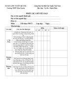 Phiếu đánh giá giờ dạy