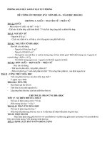 Đề cương thi HKI Hóa 8 NH 2010 - 2011