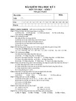 ĐỀ KT HK1 Tin 7