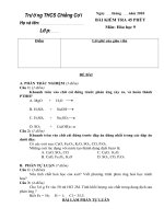 Bài kiểm tra 45'''' Hóa học 9_2010