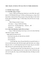 THỰC TRẠNG  SỬ DỤNG VỐN TẠI CÔNG TY TNHH ANH HOÀNG