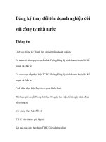 Đăng ký thay đổi tên doanh nghiệp đối với công ty nhà nước