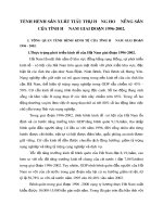 TÌNH HÌNH SẢN XUẤT TIÊU THỤ HÀNG HOÁ NÔNG SẢN CỦA TỈNH HÀ NAM GIAI ĐOẠN 1996