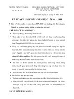 kế hoạch HKI của tổ chuyên môn