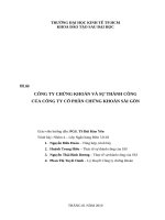 Công ty chứng khoán và sự thành công của công ty cổ phần chứng khoán sài gòn 