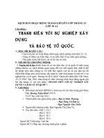 hoat dong ngoai gio len lop thang 10 cua lop 12