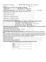 Đề kiểm tra tiếng anh 45 phút lần 1