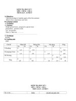 Đề thi Tiếng Anh 6 HK 1