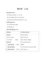 Tiếng việt lớp 1 - Bài 18: x, ch