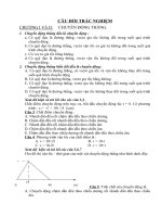 Đề trăc nghiệm lý 10 chương I &II