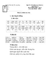 ĐỀ ÔN TẬP KIỂM TRA HỌC KỲ 1 - MÔN TIẾNG VIỆT LỚP 1 - NĂM HỌC 2010 - 2011