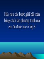 Bài giải bài toán bằng cách lập hệ PT