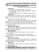 Kế hoạch tháng tuân