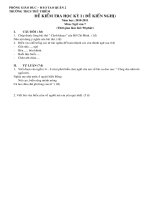 ĐỀ KIẾN NGHỊ NGỮ VĂN 7