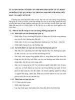 LÝ LUẬN CHUNG VỀ RÀO CẢN THƯƠNG MẠI QUỐC TẾ VÀ KINH NGHIỆM VƯỢT QUA RÀO CẢN THƯƠNG MẠI ĐỐI VỚI HÀNG DỆT MAY CỦA MỘT SỐ NƯỚC