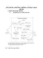 XÂY DỰNG CHƯƠNG TRÌNH, CÀI ĐẶT CHẠY DEMO