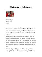 Chăm sóc trẻ chậm nói