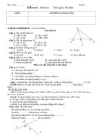 ĐỀ KIỂM TRA HÌNH HỌC 6 CHƯƠNG 1