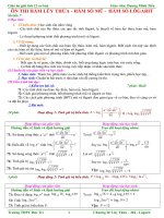 Giáo án ôn tập Hàm Mũ - Lũy Thừa - Lôgarit