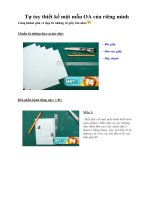 Tự tay thiết kế một mẫu OA của riêng mình