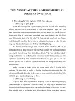 TIỀM NĂNG PHÁT TRIỂN KINH DOANH DỊCH VỤ LOGISTICS Ở VIỆT NAM