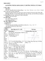 Tuần 13 tiết 25+26 ĐƯỜNG THẲNG SONG SONG VÀ ĐƯỜNG THẲNG CẮT NHAU